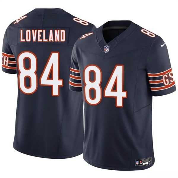 Men & Women & Youth Chicago Bears #84 Colston Lovelandr Navy 2025 Draft F.U.S.E. Vapor Untouchable Limited Stitched Jersey